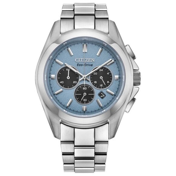 Citizen Men's Sport Chronograph Date Eco-Drive Silver Watch 40MM CA4680-55L - Picture 1 of 4